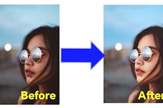convert low photos or logo to high resolution skin retouching