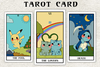 do playing card game design tarot cards game art dnd art character illustration