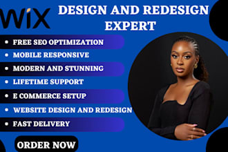 do wix website design, redesign wix website, wix online store
