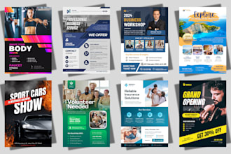 design editable professional flyer or poster in canva