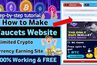 build an auto faucet crypto website