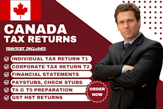 efile your canada tax return, t1 or t2, corporae tax, income tax