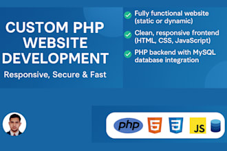 develop a secure PHP website with frontend and backend