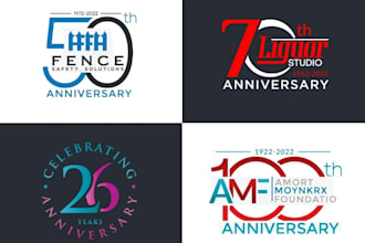make event anniversary birthday logo design for you