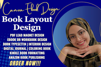 do lead magnet design digital journal ebook design kdp children book formatting