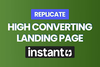 replicate landing page on instant as a instant expert