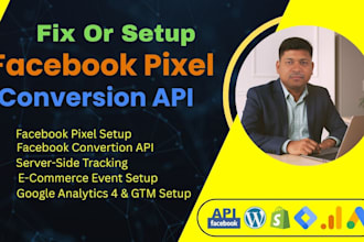 setup facebook pixel conversion API, fix meta pixel, server side tracking by GTM