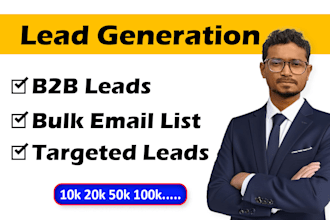 deliver verified b2b lead generation and niche specific bulk email lists