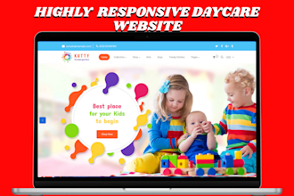 build daycare website, kindergarten website, preschool website childcare website