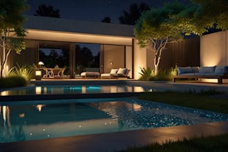 design realistic indoor and outdoor dialux lighting plans