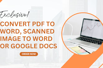 convert pdf to word, scanned image to word or google docs