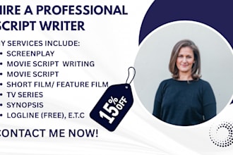 write, edit or polish your movie script, screenplay, or short film