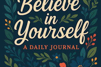 design a professional KDP journal cover with front, back, and spine