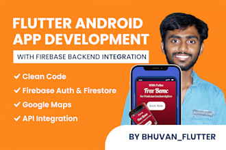 develop flutter app for android with firebase backend