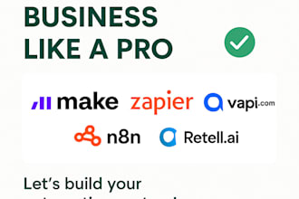 automate your business tasks with make com, zapier, vapi com, n8n, retell ai
