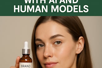 design realistic product photos with ai and human models in 8 hours
