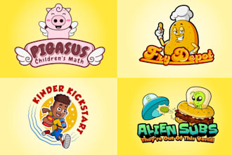 design mascot, character, sports and cartoon logo design or any graphic