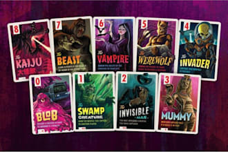 do board game design, card game, card illustration, 3d game assets, pokemon card