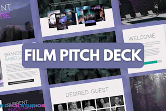 design film pitch deck presentation design, movie pitch deck,TV shows,screenplay