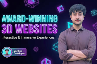 create a 3d website using three js, react fiber and gsap