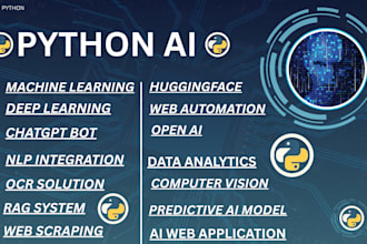 do python ai, ai chatbot, web scraping, ai app, automation bot, llm, ocr, rag
