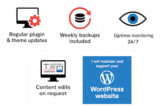 maintain your website with backups, updates, and minor content edits