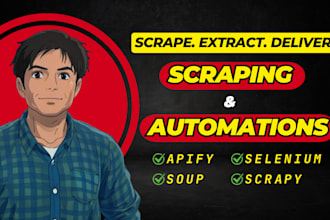 scrape data using apify, beautiful soup, and selenium
