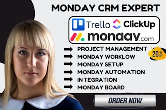 setup monday CRM monday com monday board click up setup monday automation