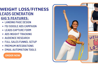 generate weight loss leads yoga health and fitness gym weight loss sales funnel