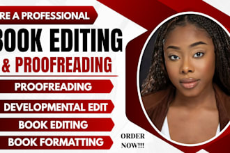 professionally edit and proofread your book or manuscript for publishing