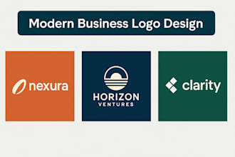 design a modern business logo with full brand vision