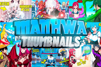 create clickbait ai manhwa recap thumbnails for you