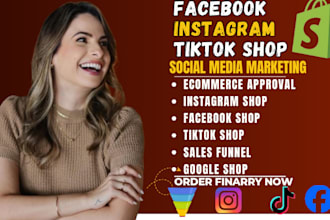 set up tiktok shop setup facebook shop instagram shop tiktok dropshipping shop