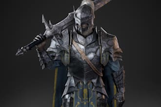 model a character weapon armor or any prop you need