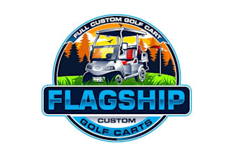 create professional and specially golf cart logo design