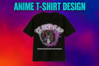 create custom anime tshirt design with deep character philosophy