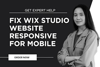 fix wix studio or wix website layout responsive and fix bugs issues for mobile