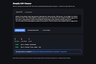 clean and prepare your shopify CSV for upload
