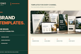 create branded design templates and a mini brand style guide