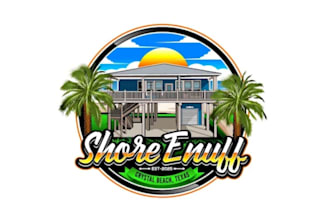 create exclusive and marvelous beach house logo