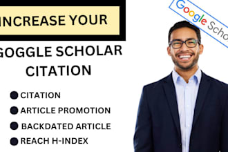 increase your google scholar citations, top rank your journal,backdated citation