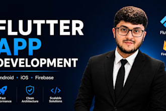 develop  flutter mobile apps with firebase backend
