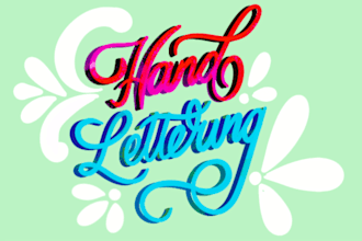 make hand lettering design and typography