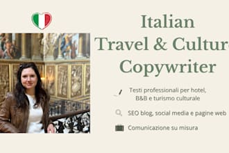 write professional website content for the tourism industry