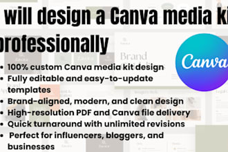 design a canva media kit professionally