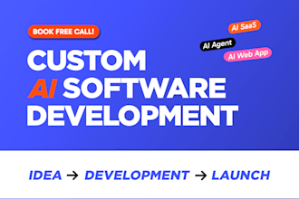 develop custom ai software, full stack web application and ai software developer