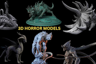 3d horror character scary model halloween 3d model for 3d printing and animation