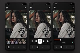 build camera app, ar app, face recognition app, photo editing app, lidar app