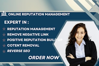 do pro online reputation management, reverse SEO to push down negative listing