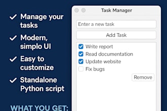 simple python task manager gui app tkinter to do list